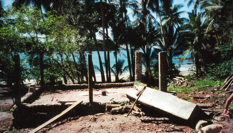 Foundation by the baby white sand beach