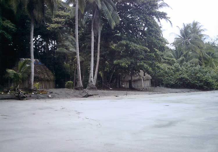 Buildings along the main beach
